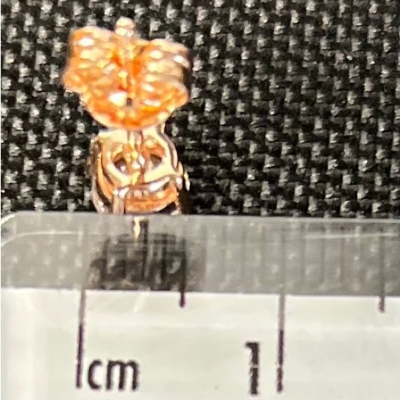 Elegant Rose Gold Plated Silver Stud Earrings - Picture 3 of 4